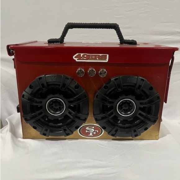 Portable Audio Speaker - Red and Gold